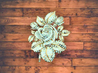 Rose pendant 3D print model