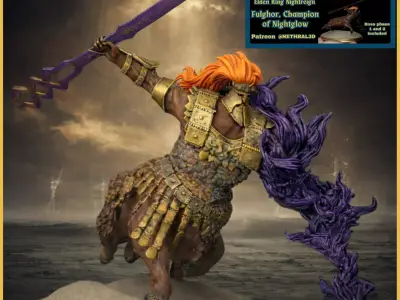 Elden Ring Nightreign  Fulghor Champion of Nightglow bonus 3D print model