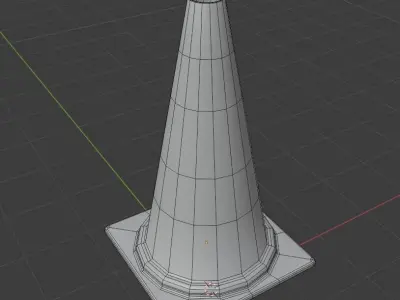 Traffic Cones Low-Poly Free low-poly 3D model