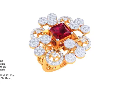  Women Ring MTL 3dm STL OBJ FBX Details 3D print model 64
