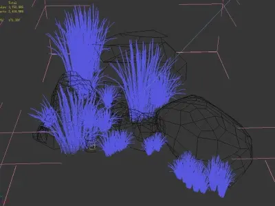 Bushes - Gravel 01 3D model