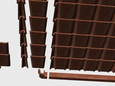 ROOF TEXTURE HO SCALE ENLARGEABLE MODULAR 3D print model