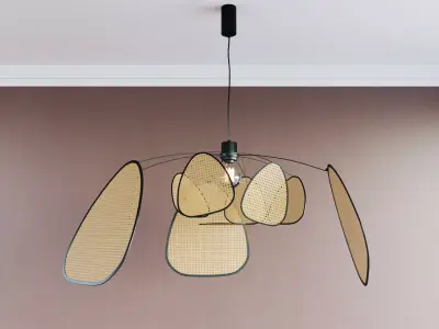 RATTAN CEILING LIGHT 3D model