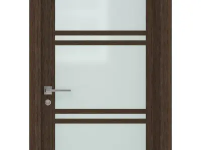 Door-036 interior door with glass panels 3D model