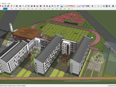 Sketchup School and University K1 3D model
