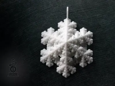 Snowflake fractal pendant 3D print model