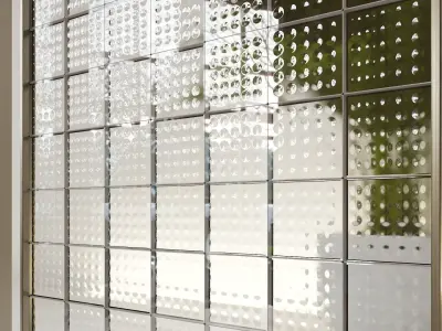 Glass block partition 3 3D model