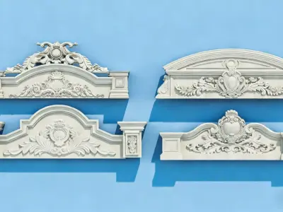 European-style door lintel 3D model