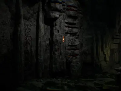 Stone Chasm 16 Assets Low-poly 3D model