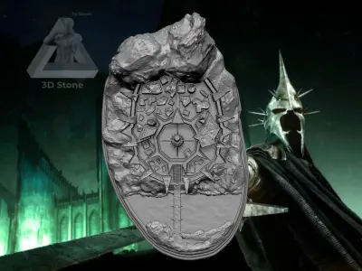 Lamp Minas Morgul fortress Lord of the Rings 3D print model