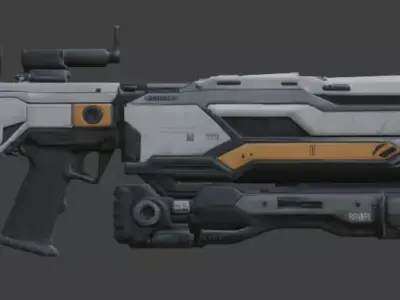 Modular Sci-Fi Heavy Welder 3D Model Low-poly 3D model