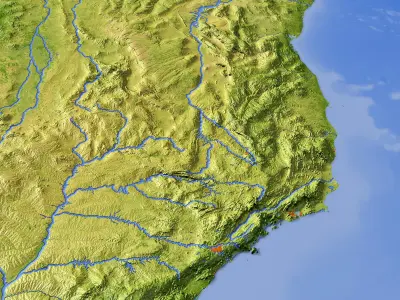 Brazil High resolution 3D relief maps 3D model