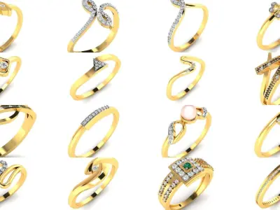 355 Light wt rings  3D Model Pack