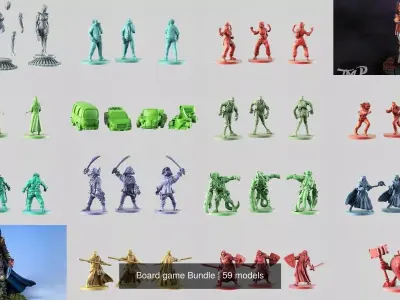 Board game Bundle 3D Model Pack