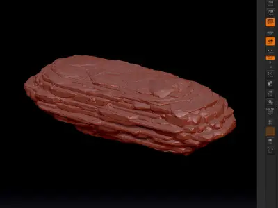 Layered Rock Zbrush 3D model