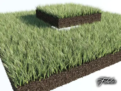 Grass patch 01 3D model