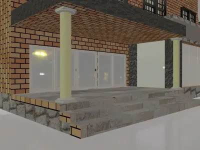 City House 2 3d exterior Models Low-poly 3D model