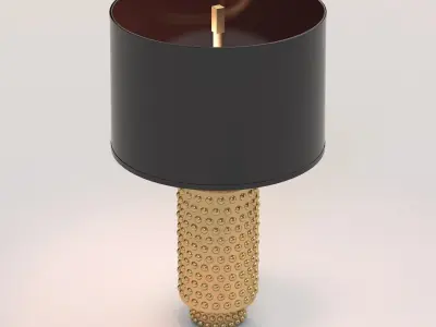 Robert Abbey Large Dolly Black Shade Gold Glaze Table Lamp 3D model