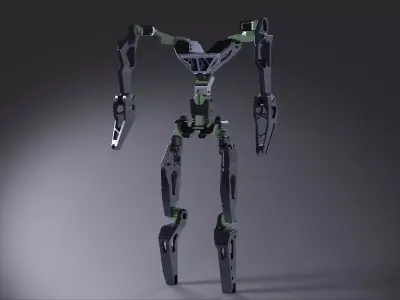 Scifi robotic mech arm android postapo  3D model