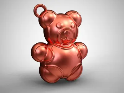 Bear Keychain 3D print model