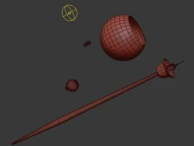 Mace chandelier 3D model