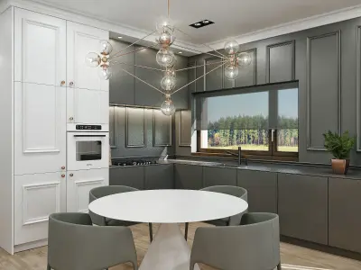 Modern Classic interior 3D model