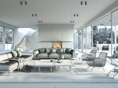 Archinteriors vol 62 - day and night scenes of modern apartments 3D model