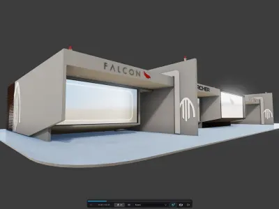 G0051 Virtual-Reality 3D Scene Archer Evtol Heliport VR Building Low-poly 3D model