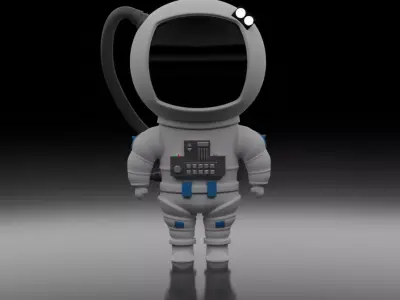 Simple Astronaut Low-poly 3D model