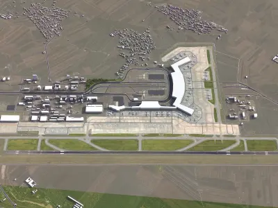 Shenyang - Airport - SHE Low-poly 3D model