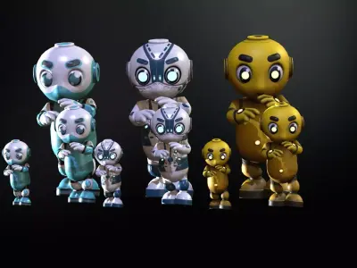 Minirobotic6 Low-poly 3D model