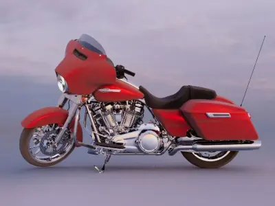 Harley Davidson Street Glide FULLY RIGGED 3D model