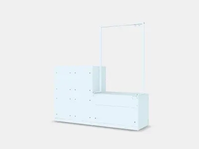 NORDLI Chest of 8 drawers 1 Low-poly 3D model