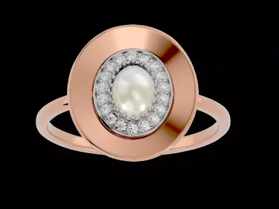 Light Minimalist Diamond Ring Earrings Pendant Set 3D print model buy