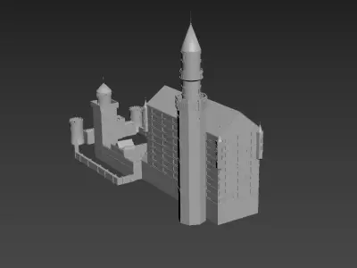 Castle Low-poly 3D model
