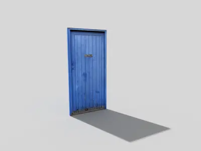 low poly door Low-poly 3D model shop
