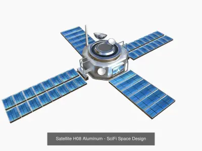 10 Satellite H Collection - SciFi Space Design 3D Model Pack