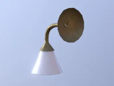 Wall Lamp low poly game ready Low-poly 3D model