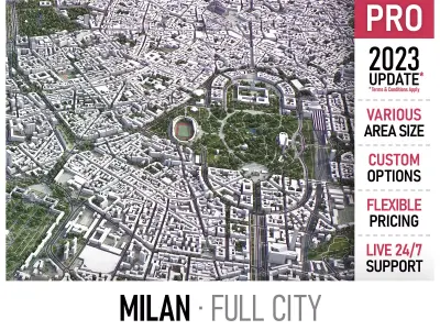 Milan Low-poly 3D model