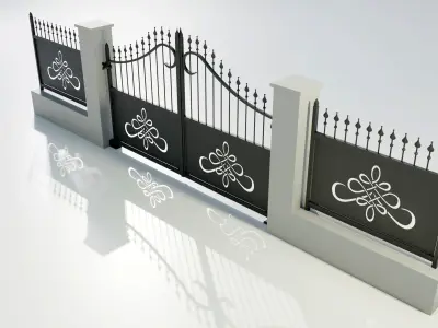 Wrought Iron Gate 2 3D model