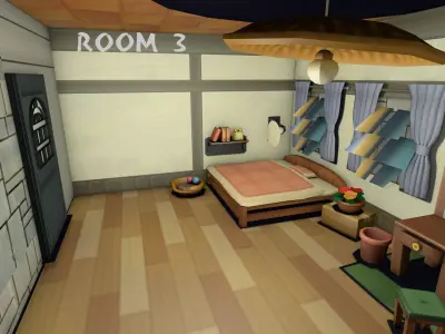 Realistic Suburb Neighborhood House Low-poly 3D model