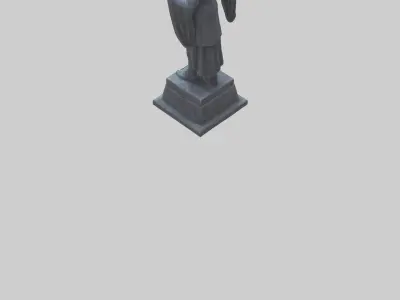 The Watcher statue model Low-poly 3D model