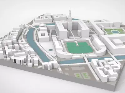 Christiansborg royal palace  Copenhagen Denmark 3D model