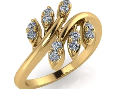 light weight gold diamond rings-C111116SKCH2026035-wt-0-5 3D print model