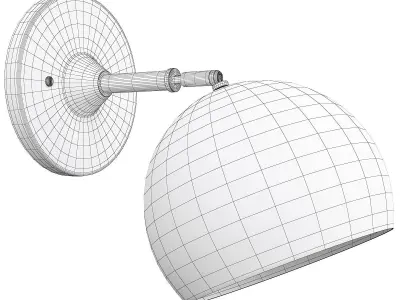 Isaac Sconce Short Arm Low-poly 3D model