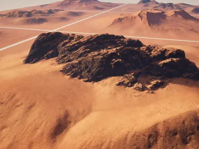 Wadi Rum dunes pack of 6 V2 Low-poly 3D model