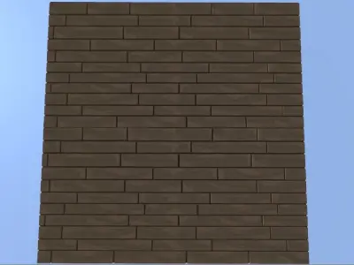 Floor brick wall in minecraft 3D model
