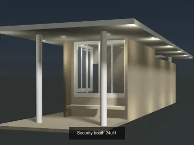 Security booth 3D Model Pack