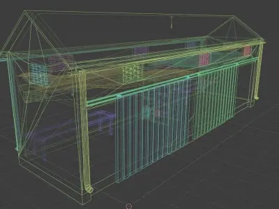 Barn Old Free low-poly 3D model