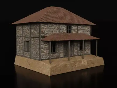 The Medieval House - Game Ready Medieval House -  Low-poly 3D model